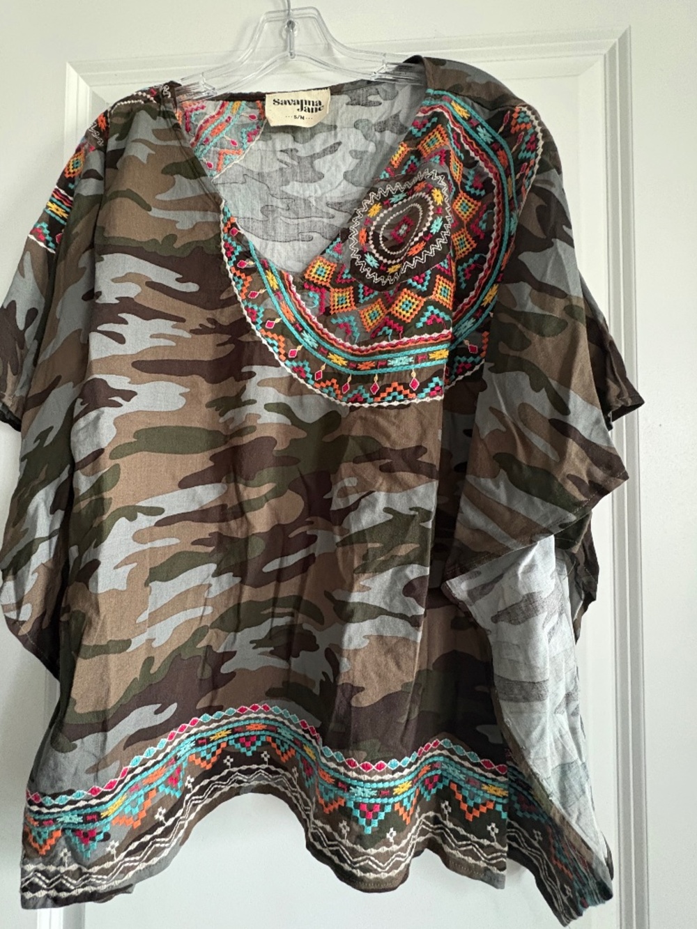 Savannah Jane V- Neck Poncho Top